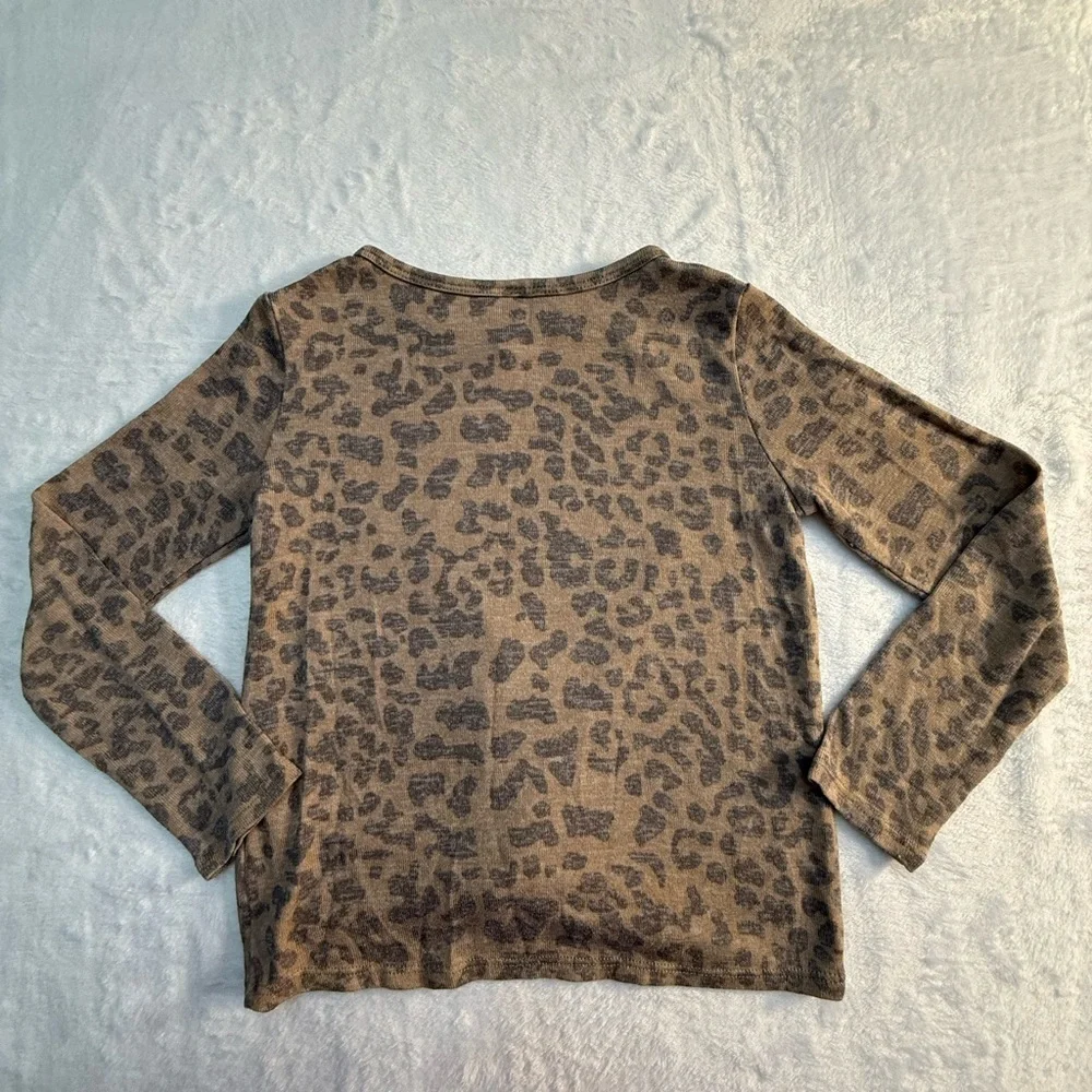 Carter's Leopard Print Kids' Long Sleeve Shirt Size 6/6X